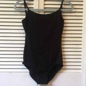 black camisole “Theatricals” leotard with low back